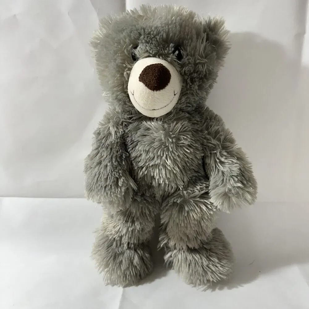 DanDee Walmart gray plush teddy bear cream white brown‎ nose stuffed